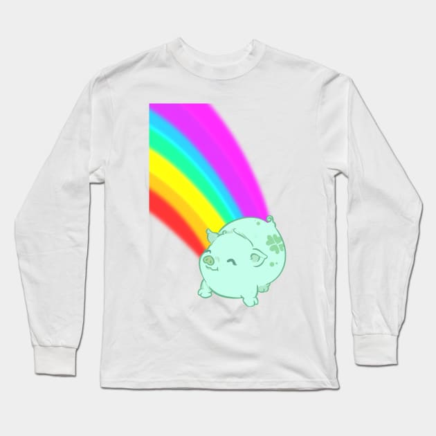 Lucky Piggy Long Sleeve T-Shirt by Toni Tees